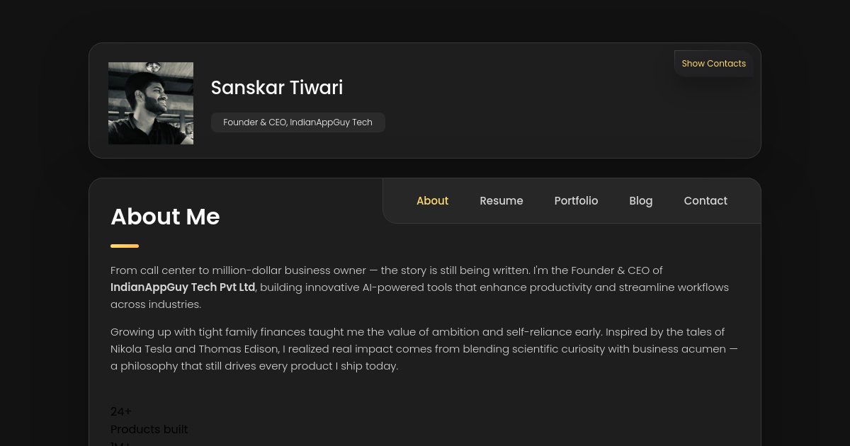 Preview of codewithsadee/vcard-personal-portfolio