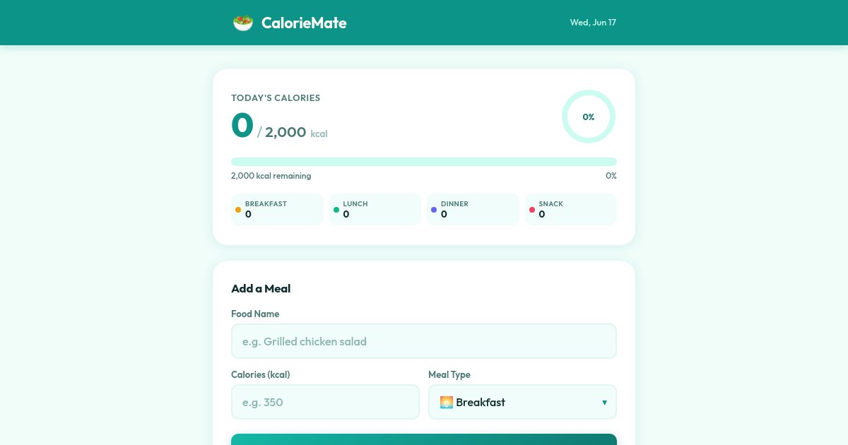 Preview of CalorieMate. A
